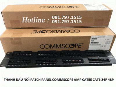 Thanh đấu nối cáp, Patch Panel COMMSCOPE/AMP CAT5E 48 Port 1479154-2