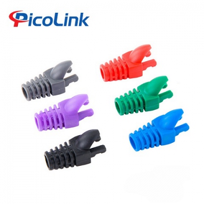 Đầu chụp Modular Plug Boot Color Cat5 Có tai Crytan Green, Picolink PL-5107