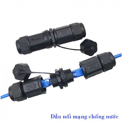 Đầu nối mạng RJ45 CAT5 CAT6 ngoài trời chống nước Picolink, PL-IP68