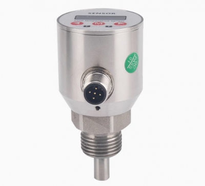 Công tắc lưu lượng hiển thị lưu lượng Hangjia Integrated temperature flow switch sensor thermal stainless steel water flow switch flow meter 4~20mA+PNP