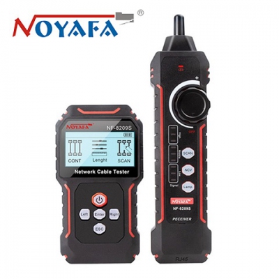 Máy test mạng NOYAFA NF-8209S Bộ theo dõi cáp mạng Cat5 Cat6 POE Bộ kiểm tra dây LAN Đo chiều dài