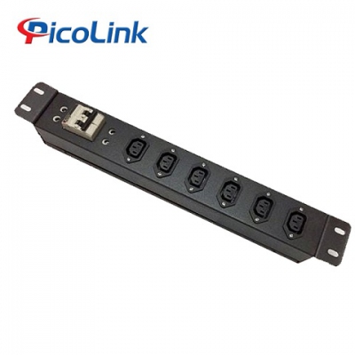 Thanh Nguồn 6 Ổ cắm chuẩn C13, Có Atomat, Picolink PL-PDU6MBC13