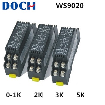Bộ chuyển đổi tín hiệu, potentiometer transmitter DOCH WS9020 0-500Ω, 0-1KΩ, 0-2KΩ, 0-10KΩ, 0-20KΩ, 0-50KΩ/0-20mA, 4-20mA, 0-5V, 0-10V