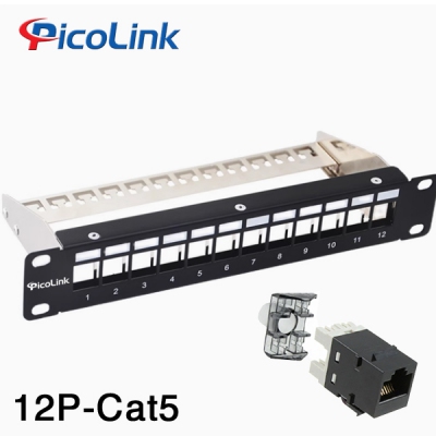 Thanh đấu nối Patch panel 12 port Cat5, Picolink PL-S1U12-C5