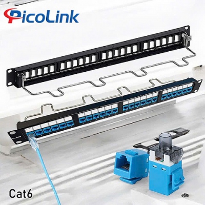 Thanh đấu nối Patch Panel 24 Port Cat6, PicoLink PL-S1U24X-C6