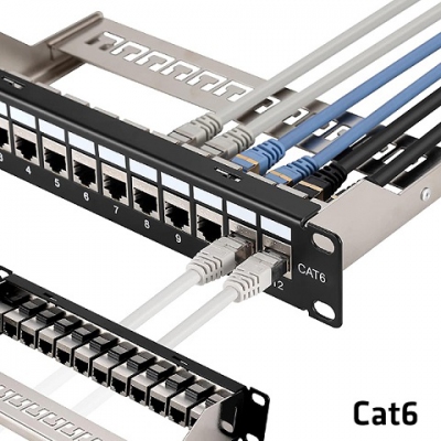Thanh đấu nối Patch Panel 24 cổng Cat6 STP 1U PicoLink PL-F1U24P-C6